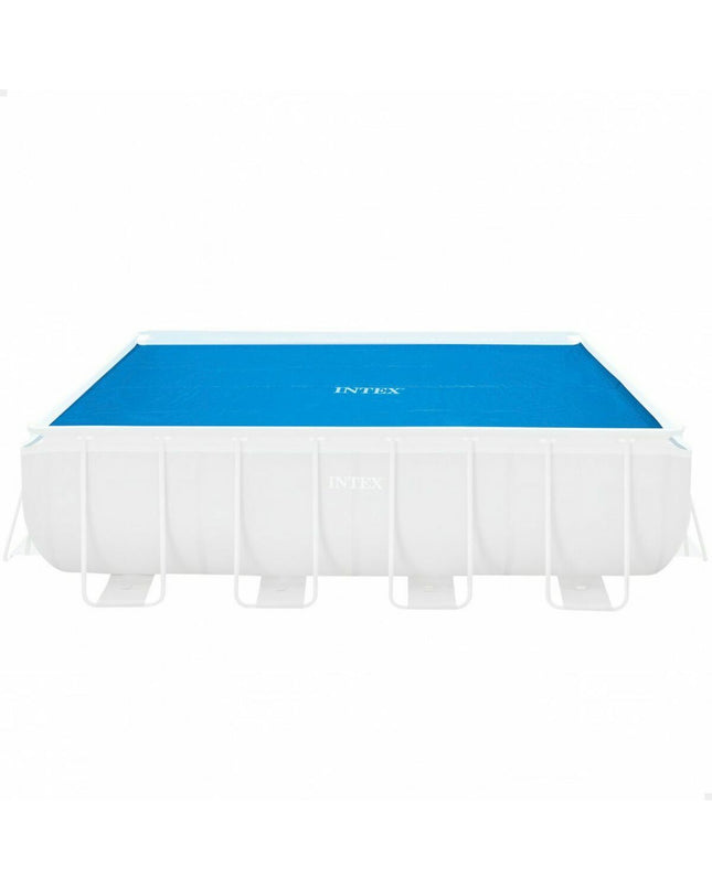 Intex rectangular pool cover for 488 x 244 cm outdoor swimming pool, durable garden pool accessory.
