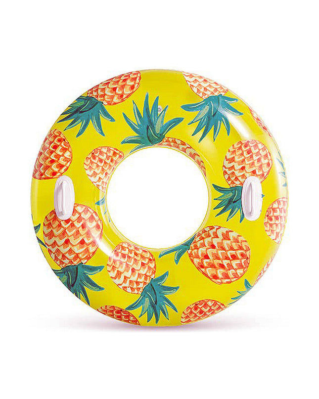Inflatable fruit-shaped pool toy from Intex, PVC material, 107 cm diameter, perfect for swimming and outdoor play.