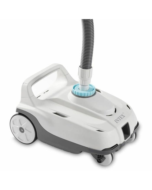 Intex automatic pool cleaner for garden pools, Jacuzzis, and accessories, shown on a clean pool surface.