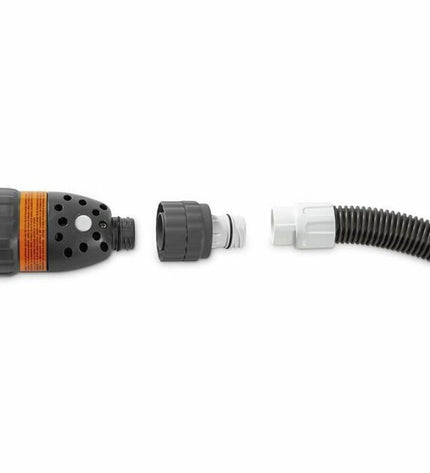 Intex automatic pool cleaner for garden pools, jacuzzi, and swimming pools, featuring a compact design with brushes and hoses.