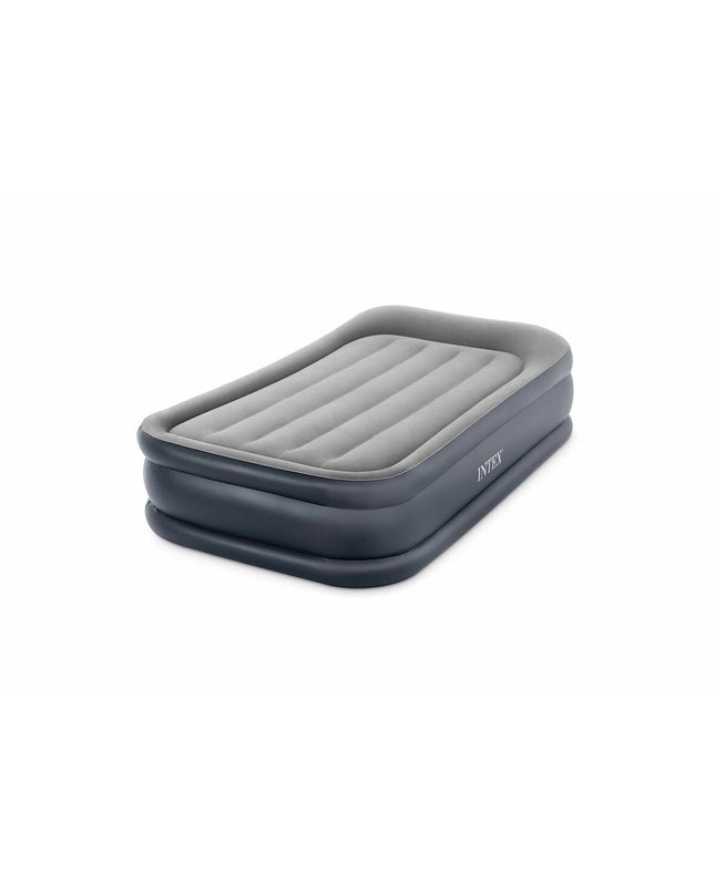 Intex Dura-Beam Basic Deluxe twin air mattress for camping, with dimensions 99x42x191 cm, suitable for outdoor use.