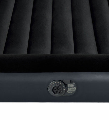 Intex air mattress 152x25x203 cm for outdoor camping and sports, with durable vinyl construction and built-in comfort features.