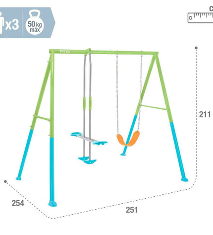 Intex Schommelstoel for outdoor play, measuring 251 x 211 x 254 cm, designed for fun and relaxation in the garden.