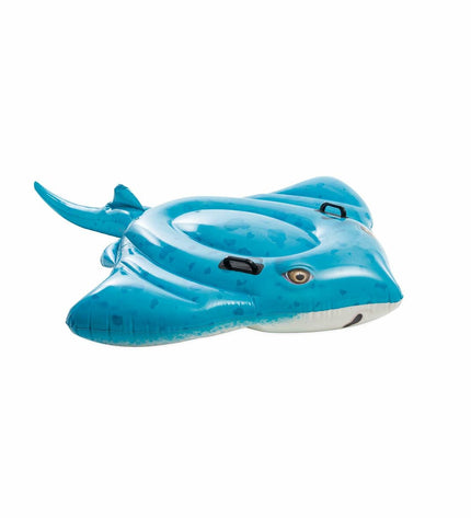 Inflatable swimming pool figure from Intex, Mantarog, measuring 185 x 145 cm, designed for outdoor water play and fun.