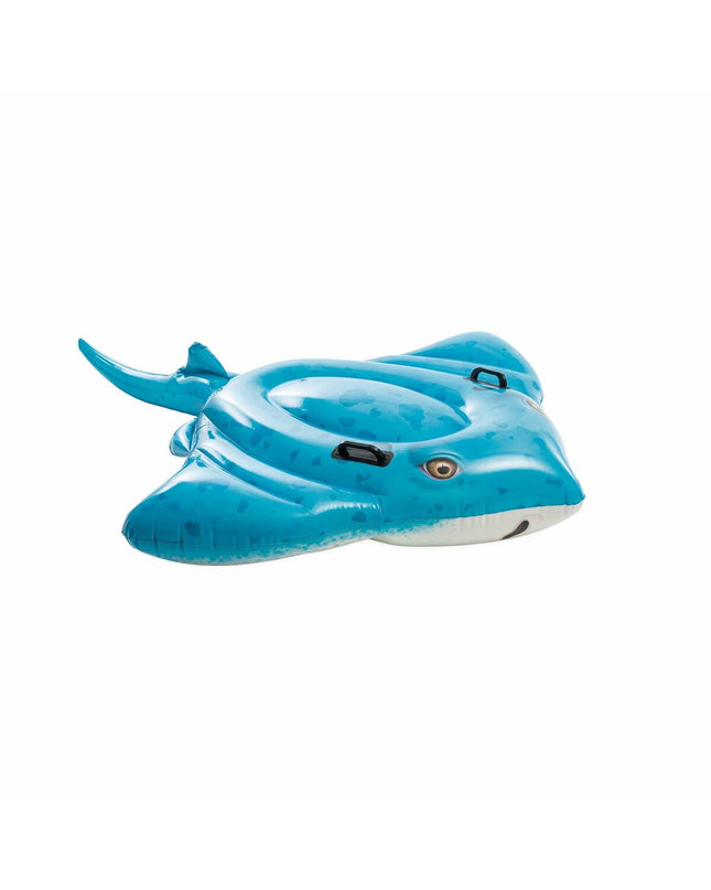 Inflatable swimming pool figure from Intex, Mantarog, measuring 185 x 145 cm, designed for outdoor water play and fun.