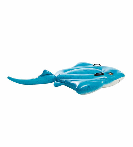 Inflatable Intex manta-ray pool toy, 185x145 cm, suitable for outdoor play and swimming fun.