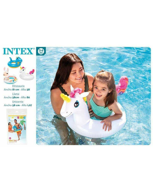 Inflatable Intex float toy, suitable for outdoor recreation and water play, featuring bright colors and a sturdy design.