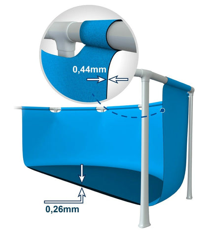 Intex removable garden swimming pool 183x38x183 cm, suitable for outdoor use, with clear water and pool edge visible.