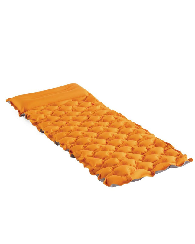 Intex air mattress 71 x 11 x 191 cm for camping and outdoor use, shown inflated with durable surface and built-in comfort features.