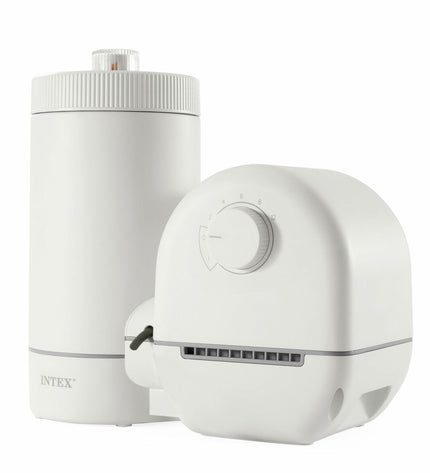 Intex zwembad behandelinstallatie voor tuinzwembaden, met controle en filters voor helder water en onderhoud.