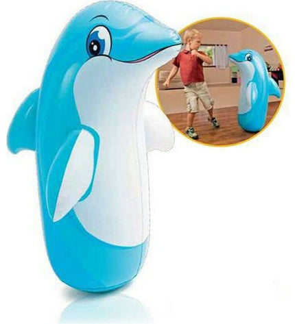 Colorful inflatable swimming pool figure by Intex, 98 x 44 cm, suitable for outdoor play and pool fun.