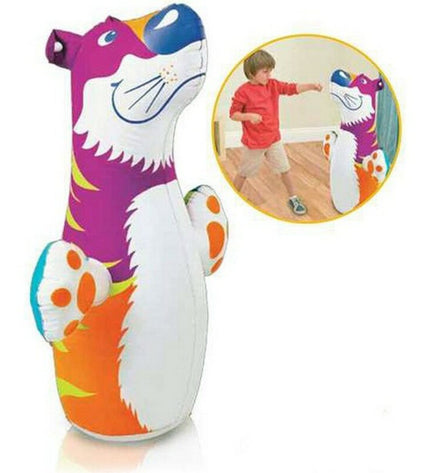 Intex inflatable pool toy figure, bright colored character, 98x44 cm, designed for outdoor swimming and water play.