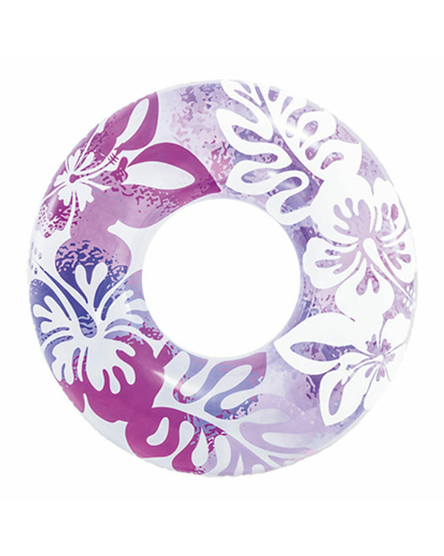 Colorful inflatable floating donut intex toy with 91 cm diameter, suitable for pool play and outdoor fun.