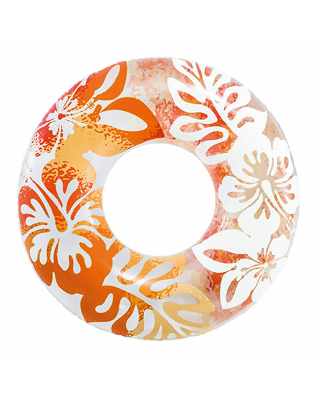 Colorful Intex inflatable floating donut toy, 91 cm diameter, perfect for pool play and outdoor fun.
