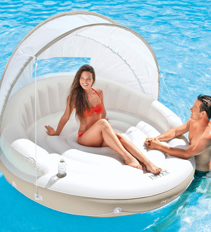 Inflatable Intex canopy island toy, 199 x 150 cm, perfect for outdoor play and water fun.
