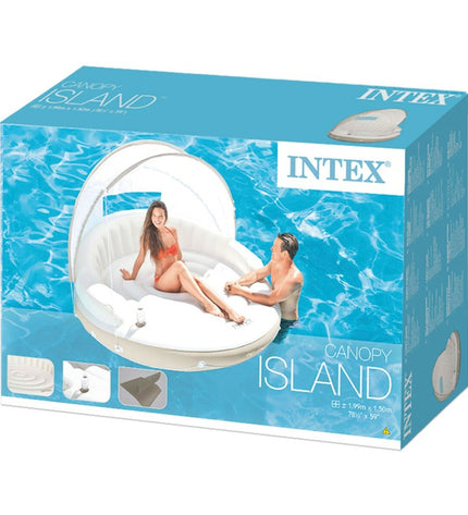 Inflatable island Intex Canopy for outdoor fun, measuring 199 x 150 cm, ideal for water play and relaxation.