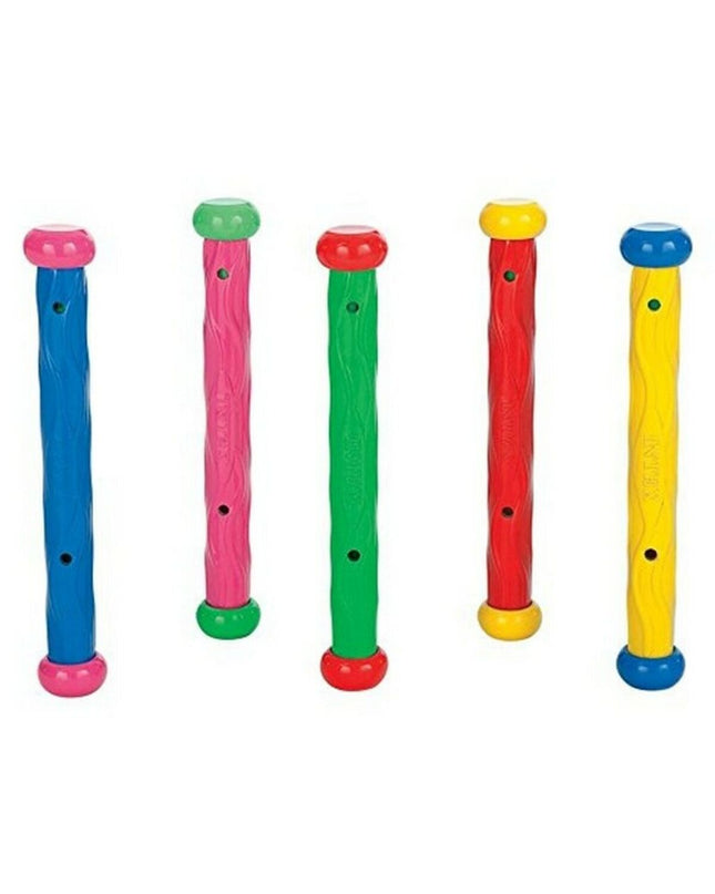 Intex underwater diving toy set with five parts, suitable for outdoor swimming and water play activities.