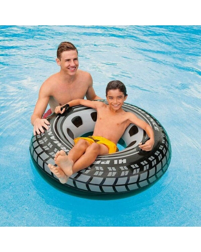 Intex Zwemband speelgoed en games, sport en openlucht, bright orange inflatable pool ring for kids in a pool setting