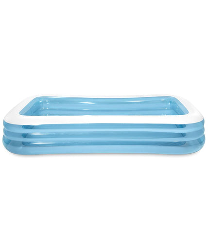 Intex inflatable garden pool measuring 305x56x193 cm, suitable for outdoor use and family fun in the backyard.