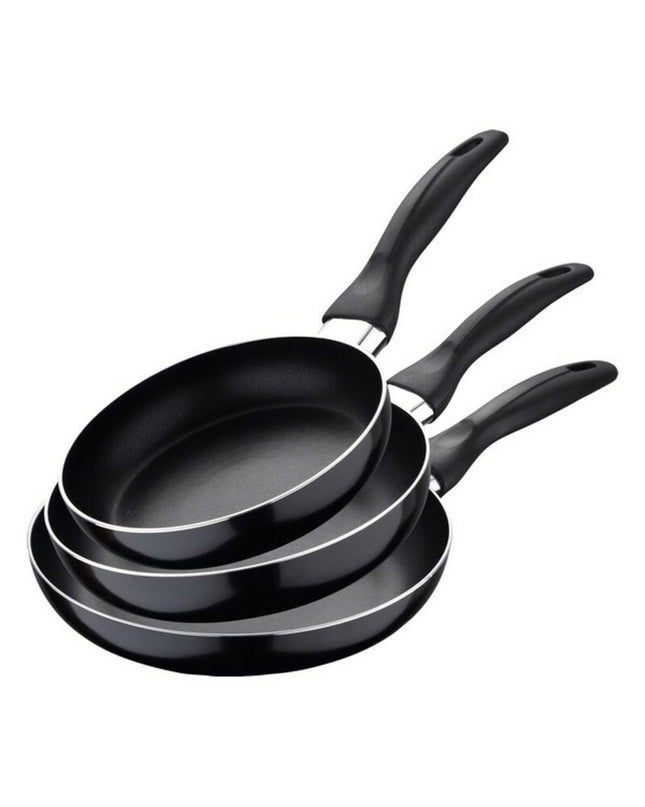 San Ignacio aluminium cookware set with multiple pots and pans, suitable for home cooking and kitchen use.
