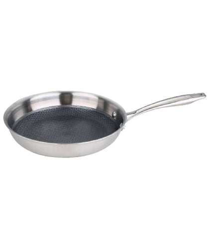 Masterpro BGMP-1631 24cm stainless steel frying pan with 18/10 high-quality construction, suitable for home cooking.
