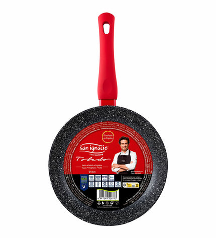 San Ignacio Pan San Ignacio Toledo SG-6277 18cm kitchen pan with stainless steel handle, ideal for cooking and home kitchen use.