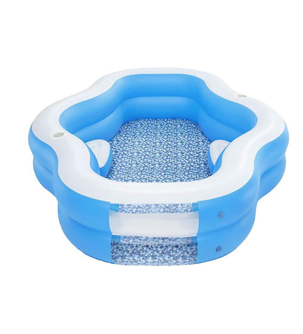 Bestway inflatable family pool 270x198x51 cm for outdoor garden fun, suitable for children over 6 years old.