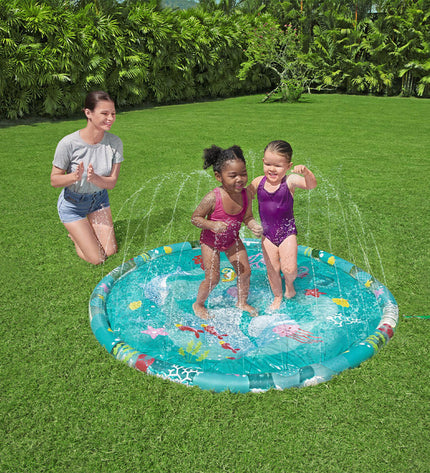 Bestway plastic navy watersprayer toy, 165 cm diameter for outdoor play and water fun in the sport and outdoor category.