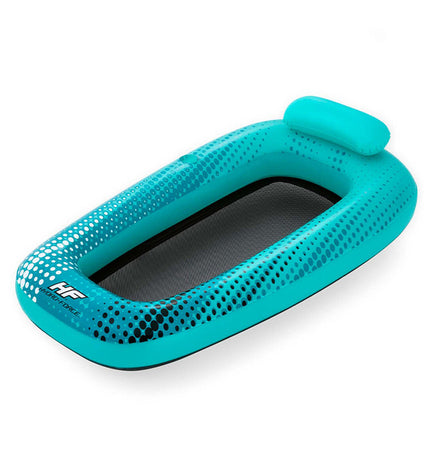 Bestway Hydro-Force inflatable lounge chair, 198x119 cm, suitable for beach and pool, in vibrant blue with built-in cup holders.