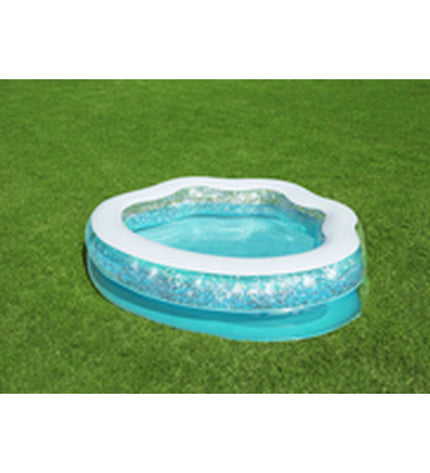 Bestway inflatable children's swimming pool, shiny blue with dimensions 150x125x43 cm, suitable for garden play for kids aged 3+