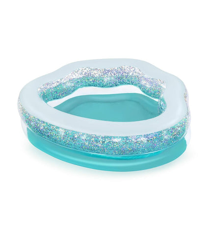 Bestway inflatable children's pool, shiny 150x125x43 cm, suitable for garden fun with kids aged 3+ in outdoor play.