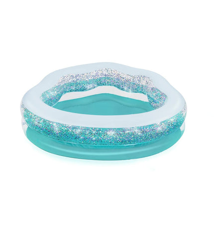 Bestway inflatable kiddie pool shiny 150x125x43 cm for children, suitable for garden play and outdoor fun.