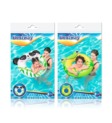 Bestway inflatable animal float in various colors, 79x85/85x76 cm, for children ages 3 to 6, ideal for beach and pool fun
