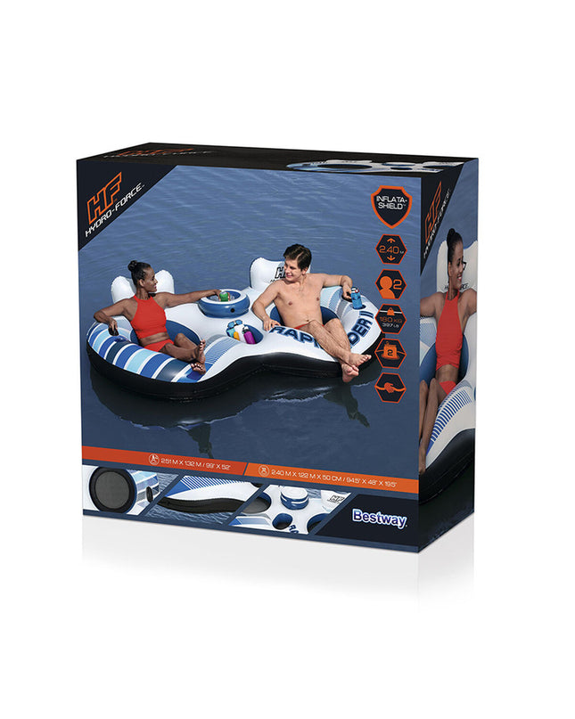 Bestway Double Inflatable Wheel with Handles for beach and pool, 251x132 cm, outdoor water toy and recreational equipment