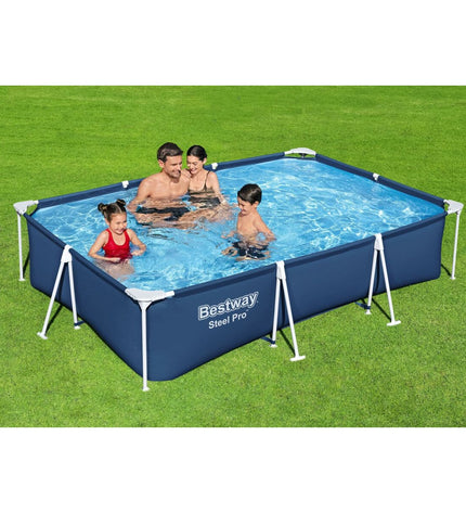 Bestway adult inflatable garden pool with filter, 300x201x66 cm, suitable for outdoor use, featuring durable material and built-in filtration.