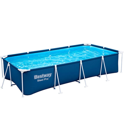 Bestway removable swimming pool in 400 x 211 x 81 cm size, outdoor garden pool with sturdy frame and clear water.