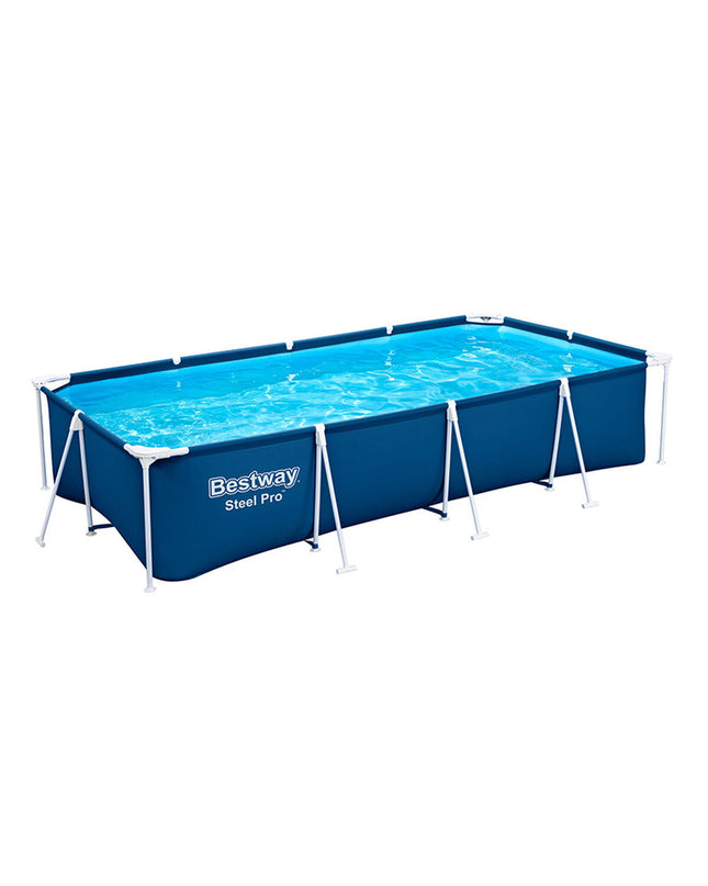 Bestway removable swimming pool in 400 x 211 x 81 cm size, outdoor garden pool with sturdy frame and clear water.