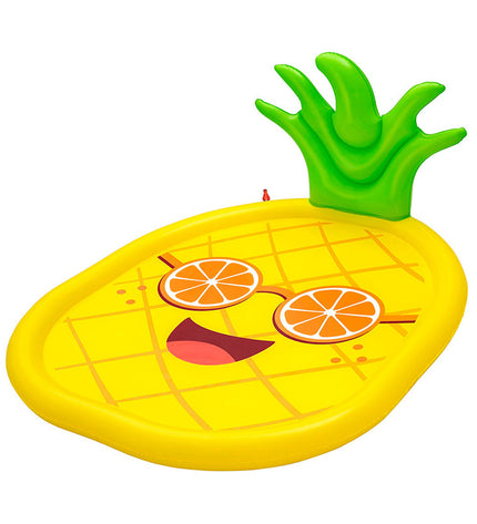 Bestway inflatable pineapple mat 196x165 cm, suitable for outdoor play and relaxation, with vibrant pineapple design.
