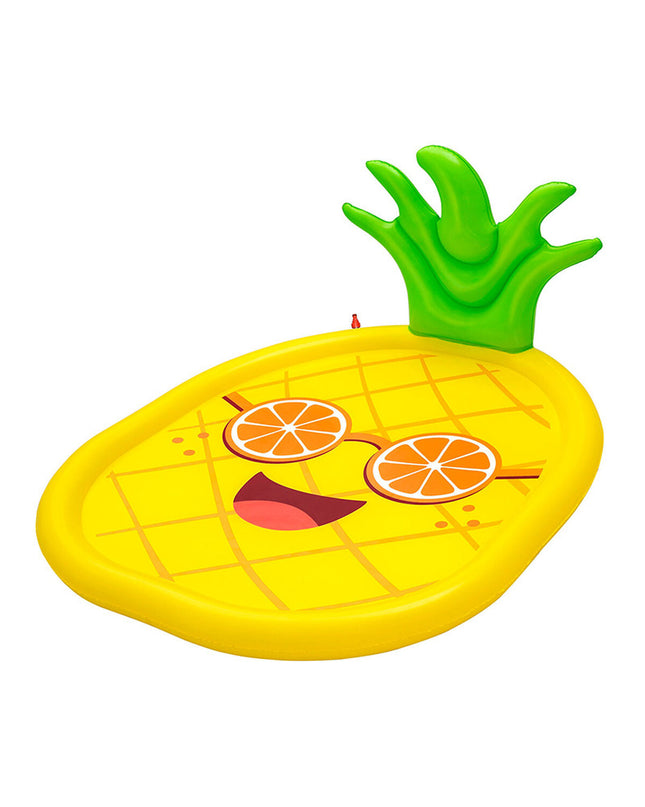 Bestway inflatable pineapple mat 196x165 cm, suitable for outdoor play and relaxation, with vibrant pineapple design.