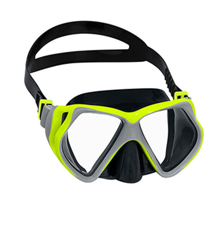 Bestway children's diving mask with adjustable strap, colorful design, suitable for swimming and beach activities for kids over 3 years.