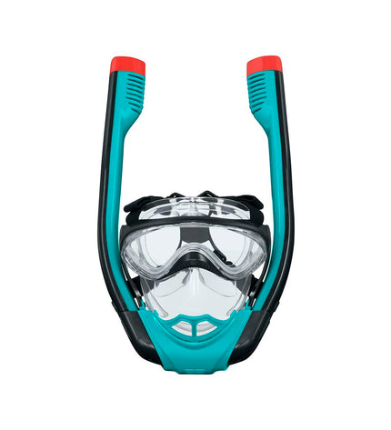 Bestway kids snorkeling set with mask, snorkel, and adjustable strap in assorted colors, suitable for ages 3+ for pool and beach use.