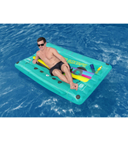Bestway retro cassette air mattress, 174x117 cm, outdoor and pool toy, durable inflatable for beach or pool fun