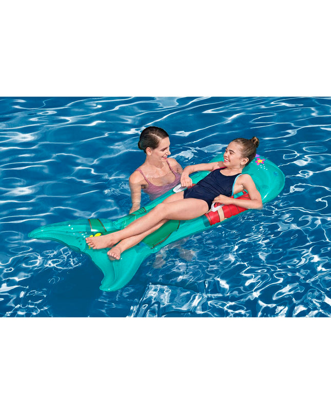 Bestway Disney Zeemeermin luchtbed with handvatten, 158x81 cm, suitable for children, outdoor use, colorful mermaid design.