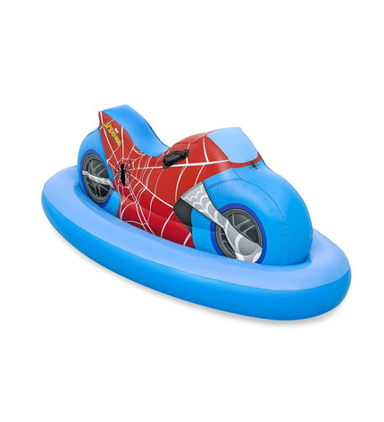 Bestway inflatable Spider-Man motor figure, 170x84 cm, suitable for beach and pool play, colorful and detailed outdoor toy.