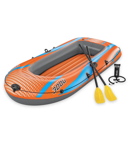 Bestway Kondor Elite 3000 boat set for water sports, featuring a 246x122x45 cm inflatable boat in bright colors.