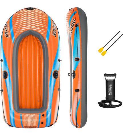 Bestway Kondor Elite 3000 boat set for watersport, featuring durable inflatable boat with size 246x122x45 cm for outdoor water activities