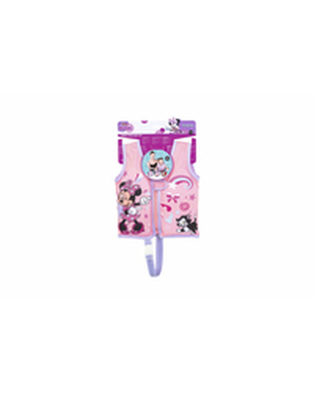 Bestway Disney Minnie vest for kids, UPF 50+ sun protection, 51 cm, suitable for ages 1-3, ideal for pool and beach watersports.