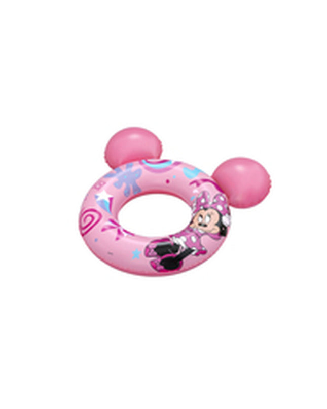 Bestway Disney Minnie Mouse swim ring with ears, 74x76 cm, for kids aged 3-6, suitable for pool and beach fun.