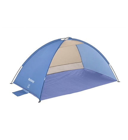 Bestway polyester fiberglass camping tent with UPF 80+ for outdoor camping and beach trips, measuring 200x120x95 cm.