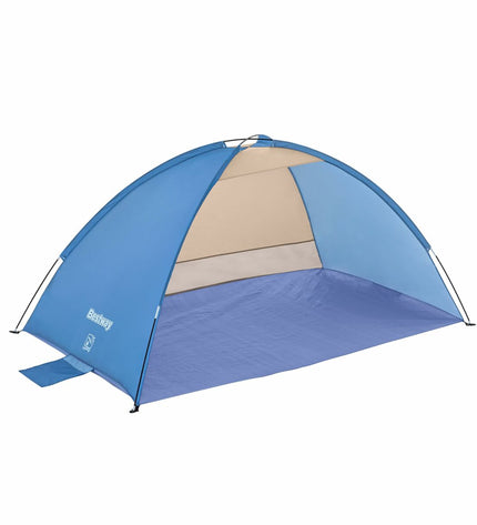Bestway polyester fiberglass camping tent with UPF 80+ sun protection, 200x120x95 cm for outdoor camping and beach trips